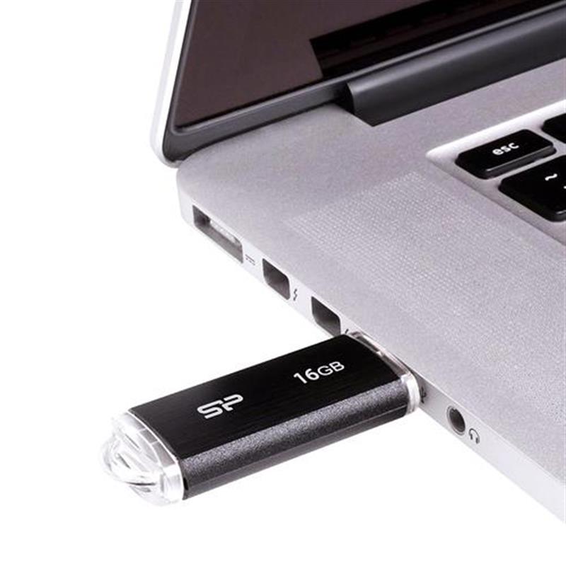 Silicon Power 16GB Ultima U02 USB 2.0 flashdrive Zwart