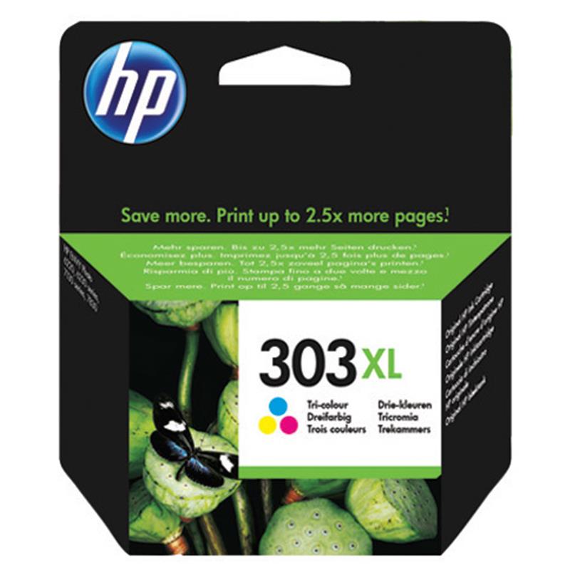 HP 303XL originele high-capacity drie-kleuren inktcartridge