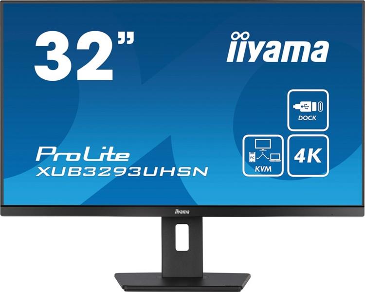 iiyama ProLite XUB3293UHSN-B5 computer monitor 80 cm (31.5"") 3840 x 2160 Pixels 4K Ultra HD LCD Zwart