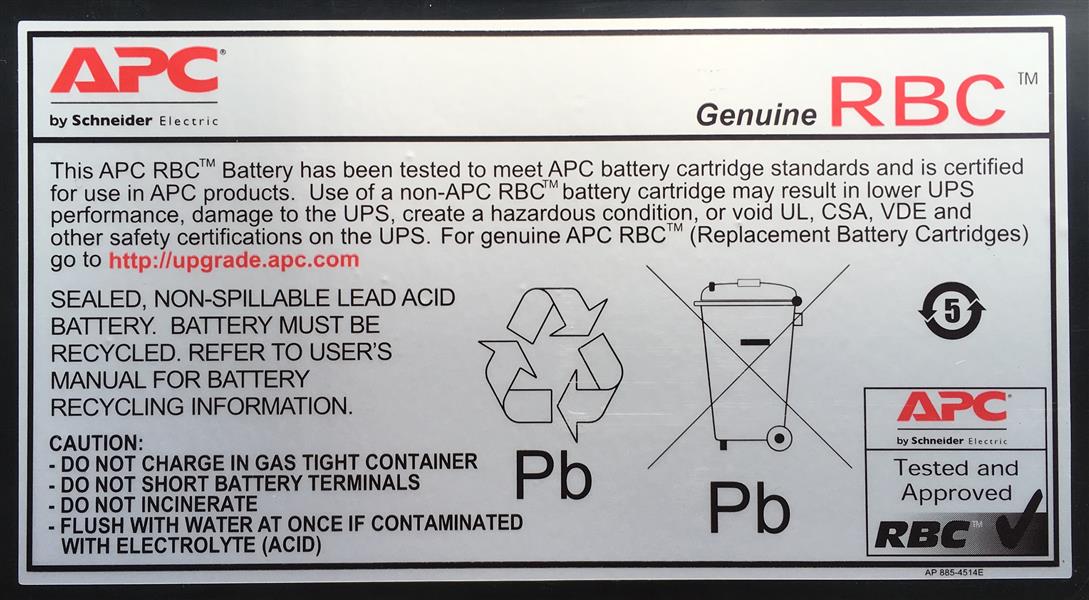 APC Batterij Vervangings Cartridge RBC23