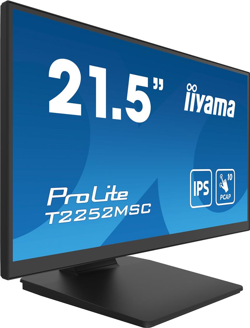 iiyama ProLite T2252MSC-B2 computer monitor 54,6 cm (21.5"") 1920 x 1080 Pixels Full HD LCD Touchscreen Zwart