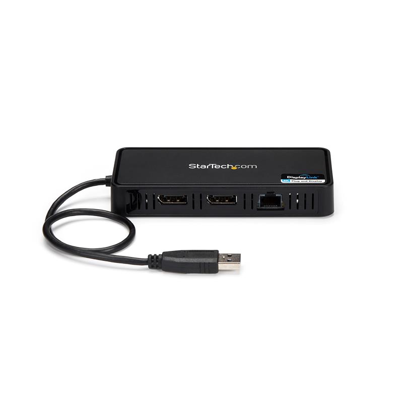 StarTech.com USB naar dual DisplayPort mini docking station 2x 4K 60Hz GbE USB 3.0