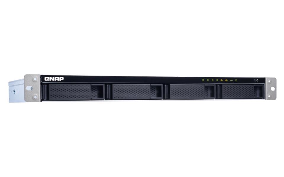 QNAP TS-431XeU Ethernet LAN Rack (1U) Zwart, Roestvrijstaal NAS
