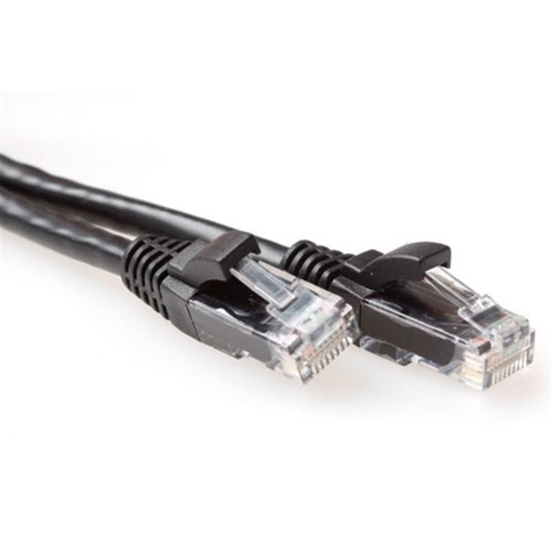 Zwarte 4mtr U UTP CAT6A kabel sn RJ45