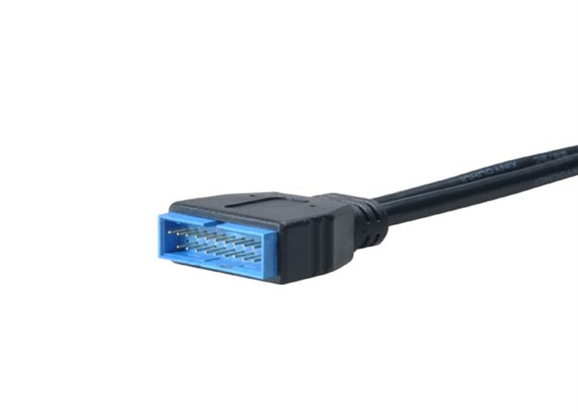 Akasa USB 3 0 to USB 2 0 internal adapter cable USB 3 0 19-pin male connector to USB 2 0 internal 9-pin connector 0 1m *MBM *USBM