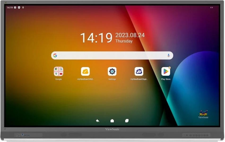 Viewsonic IFP6552-2F beeldkrant Digitale signage flatscreen 165,1 cm (65"") LCD 450 cd/m² 4K Ultra HD Zwart Touchscreen Type processor Android