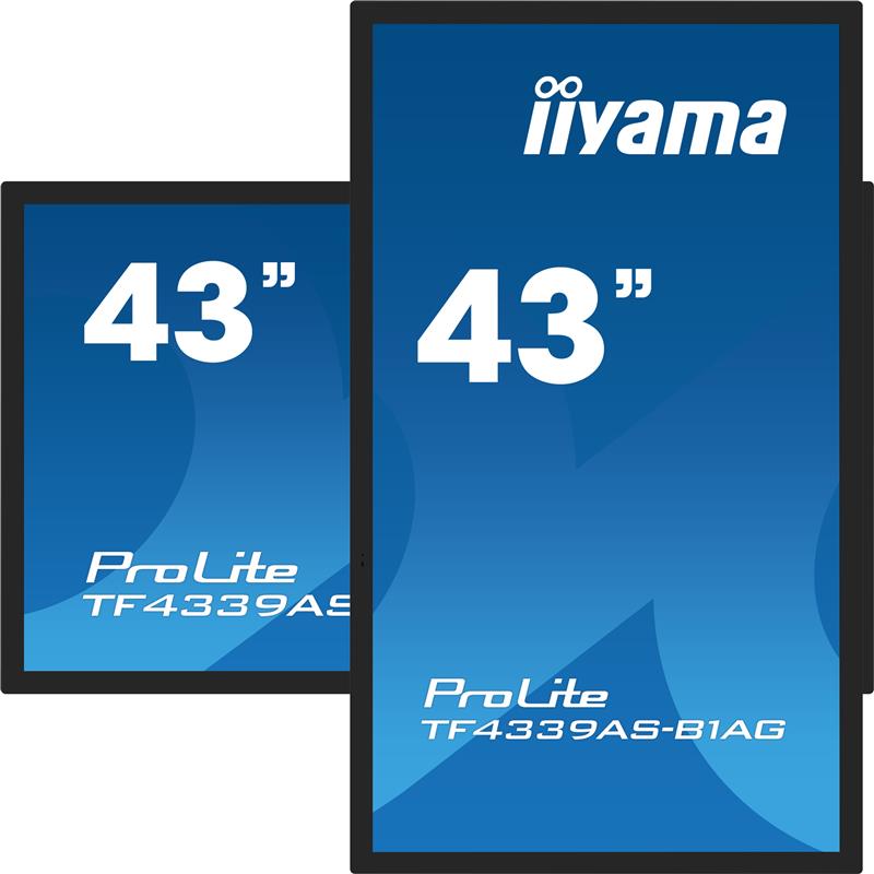 iiyama TF4339AS-B1AG beeldkrant Digitale signage flatscreen 108 cm (42.5"") LED 500 cd/m² 2.4K Ultra HD Zwart Touchscreen Type processor Android 24/7