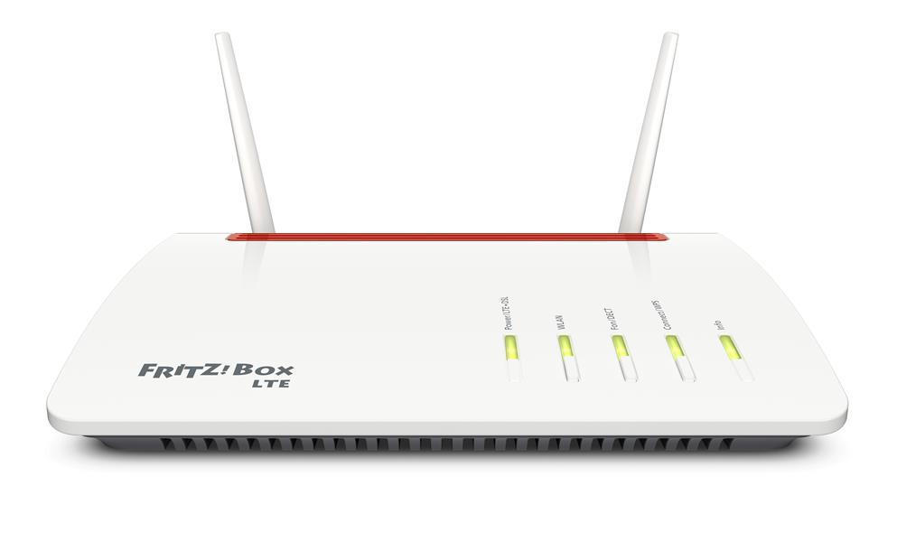 AVM FRITZ!Box 6890 LTE International draadloze router Dual-band (2.4 GHz / 5 GHz) Gigabit Ethernet 3G 4G Rood, Wit