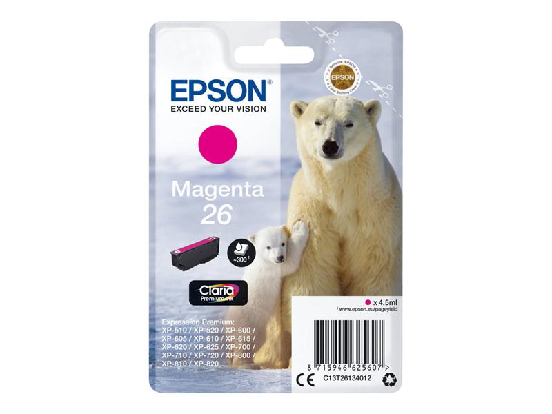 Epson Polar bear Singlepack Magenta 26 Claria Premium Ink