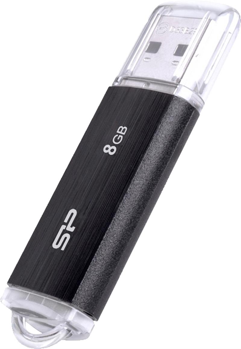 Silicon Power Ultima U02 USB flash drive 8 GB USB Type-A 2.0 Zwart, Transparant