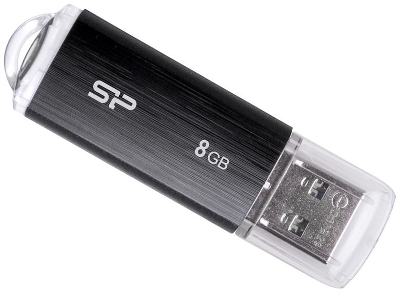 Silicon Power Ultima U02 USB flash drive 8 GB USB Type-A 2.0 Zwart, Transparant