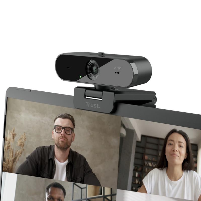 Trust Taxon webcam 2560 x 1440 Pixels USB 2.0 Zwart
