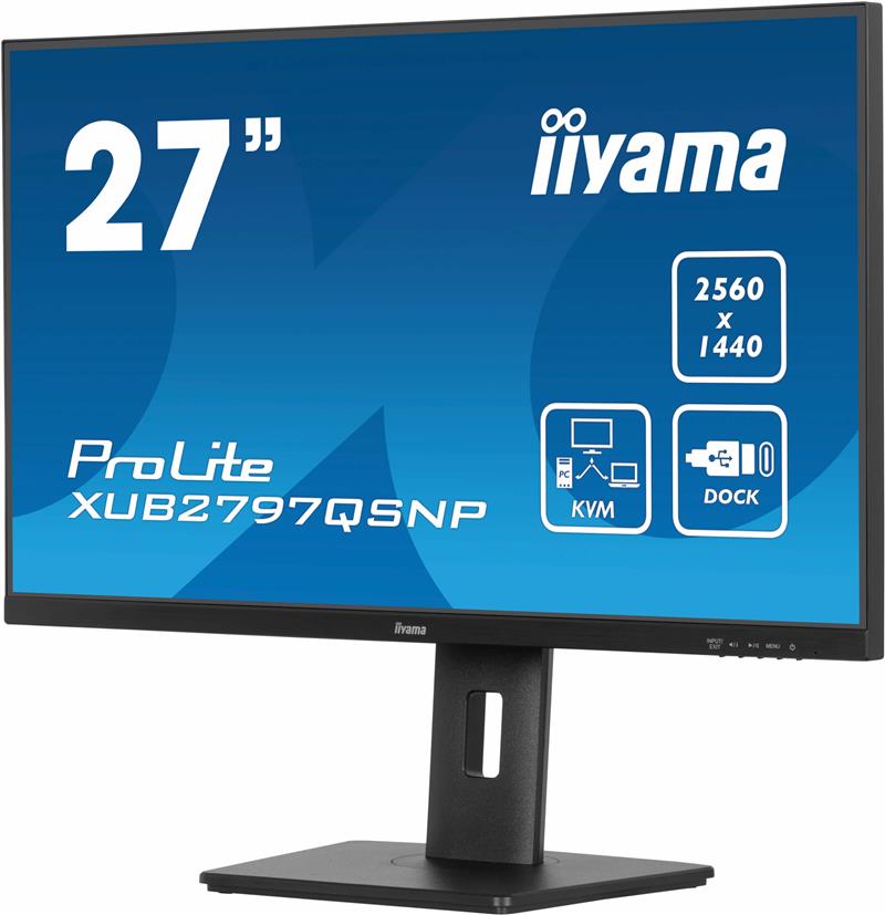 iiyama ProLite XUB2797QSNP-B1 computer monitor 68,6 cm (27"") 2560 x 1440 Pixels Wide Quad HD LED Zwart