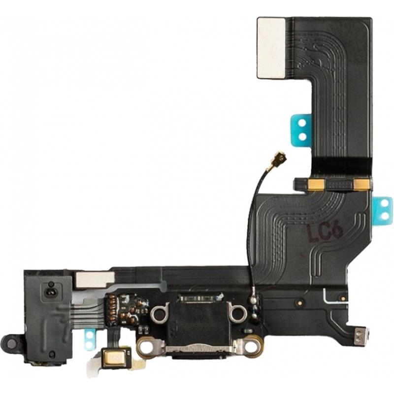 Replacement Charge Data Connector incl Flex Cable for Apple iPhone SE Black OEM
