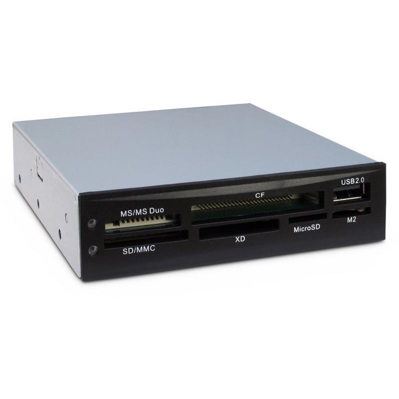 Inter-Tech CI-02 geheugenkaartlezer USB 2.0 Intern Zwart