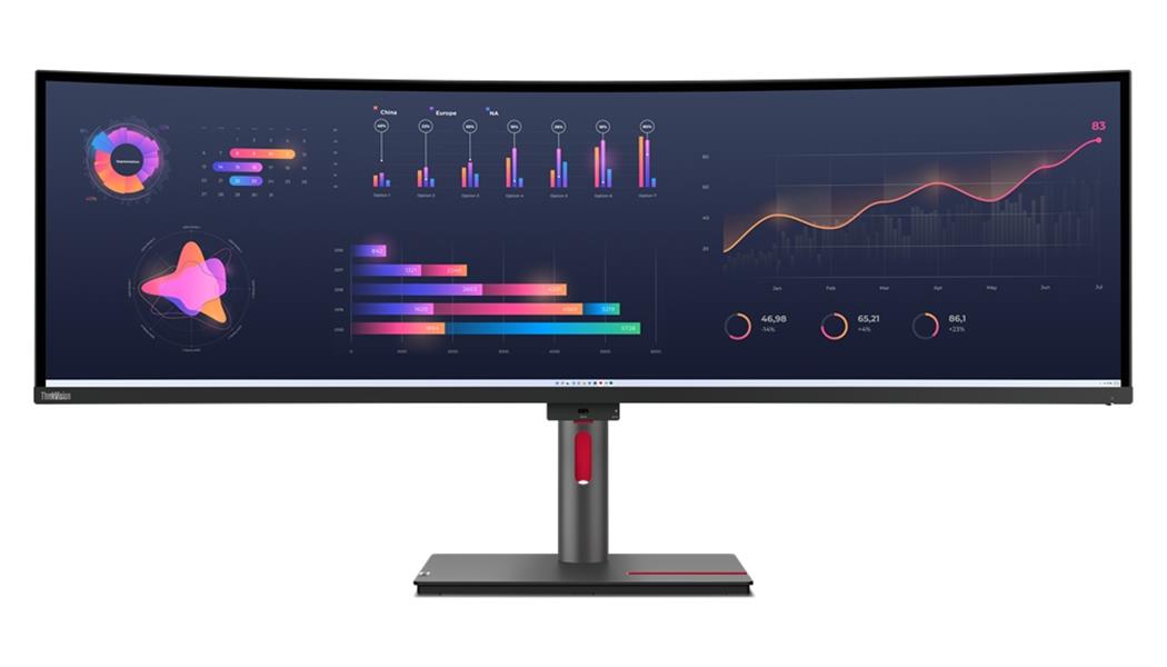 Lenovo ThinkVision P49w-30 LED display 124,5 cm (49"") 5120 x 1440 Pixels DQHD Zwart