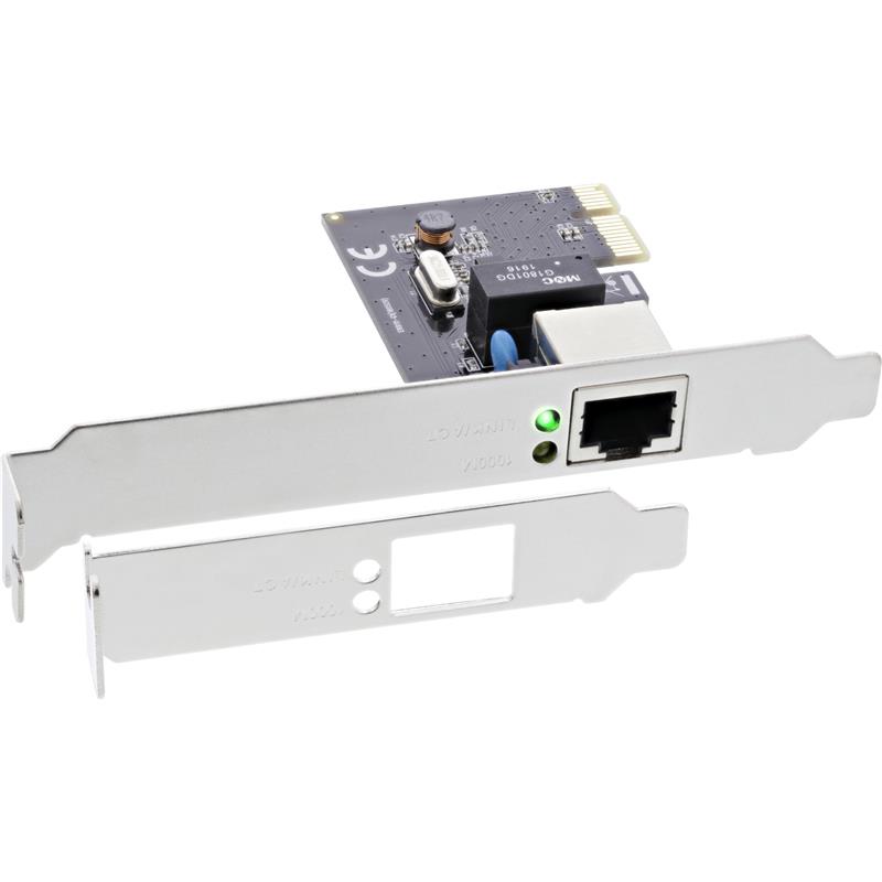 InLine Gigabit Network Card PCI Express 1Gb s PCIe x1 LP Bracket