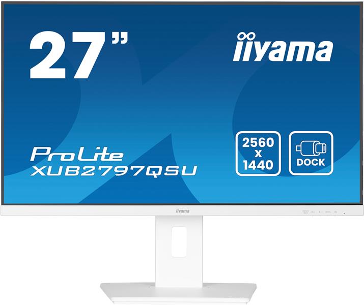 iiyama ProLite XUB2797QSU-W2 computer monitor 68,6 cm (27"") 2560 x 1440 Pixels Quad HD LED Wit