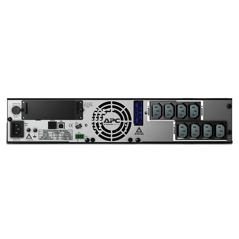 APC Smart-UPS X SMX1500RMI2U - Noodstroomvoeding 8x C13 uitgang, USB, 1500VA