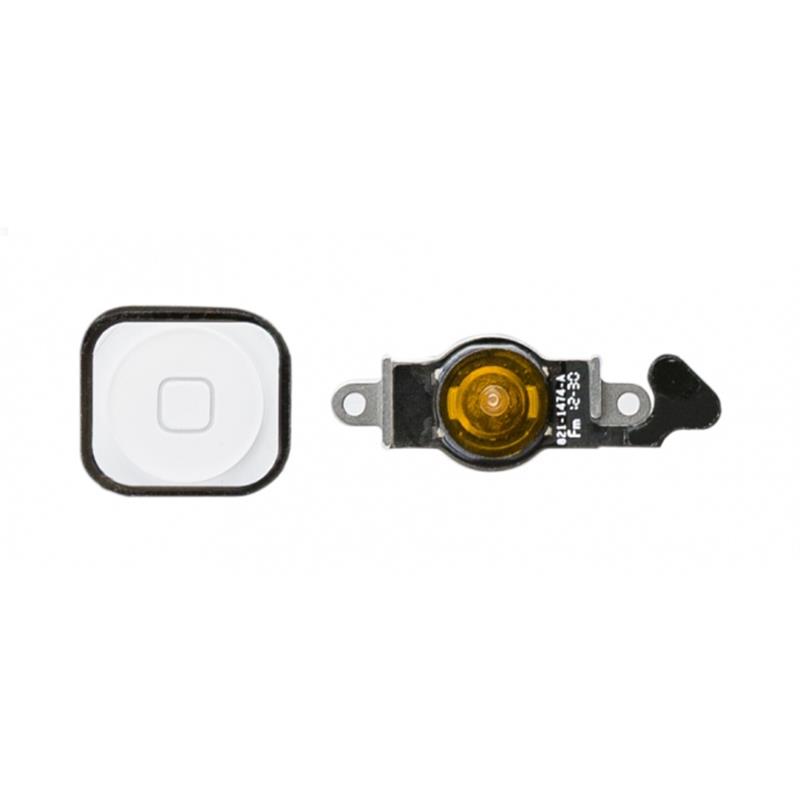 Replacement Home Button Flex Cable incl Home Button for Apple iPhone 5 White OEM