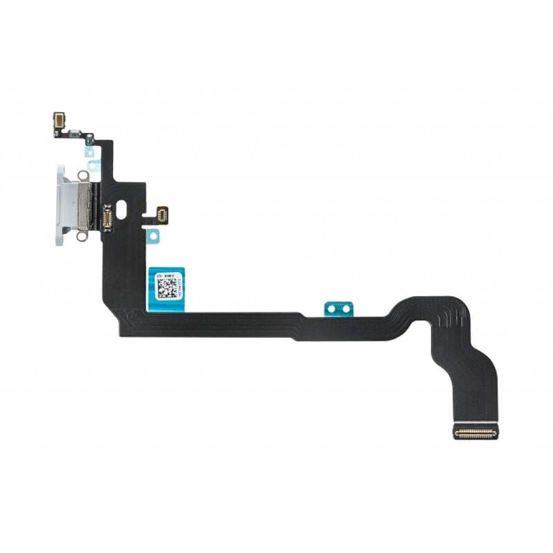 Replacement Charge Data Connector incl Flex Cable for Apple iPhone X Grey OEM