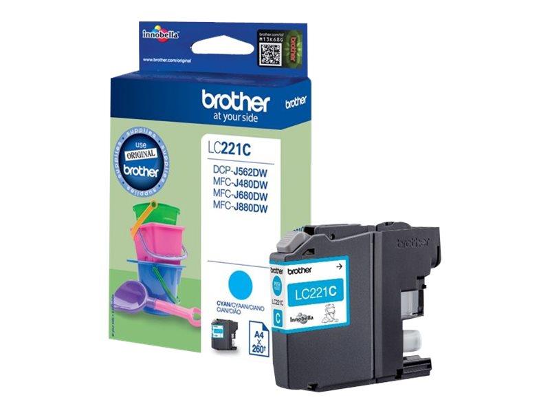 Brother LC-221C inktcartridge Origineel Cyaan 1 stuk(s)