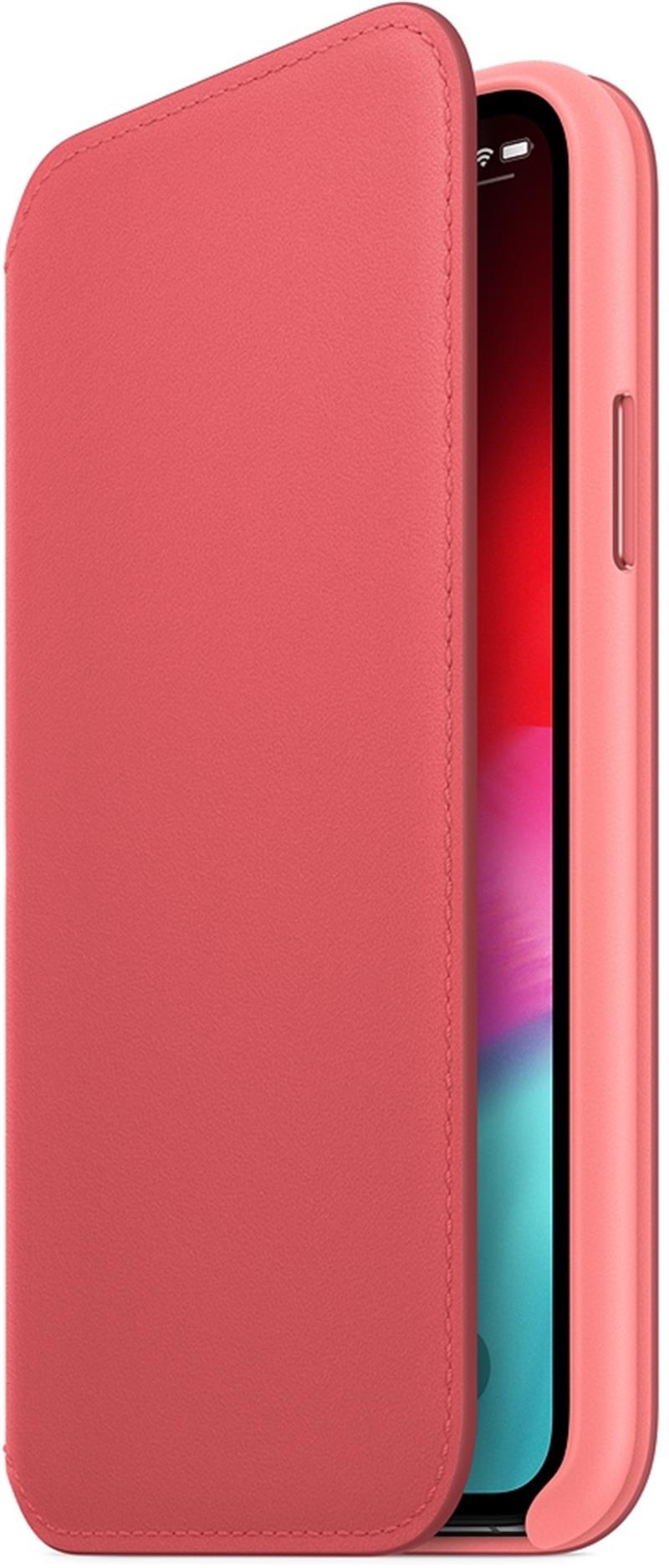  Apple Leather Folio Case iPhone Xs Peony Pink
