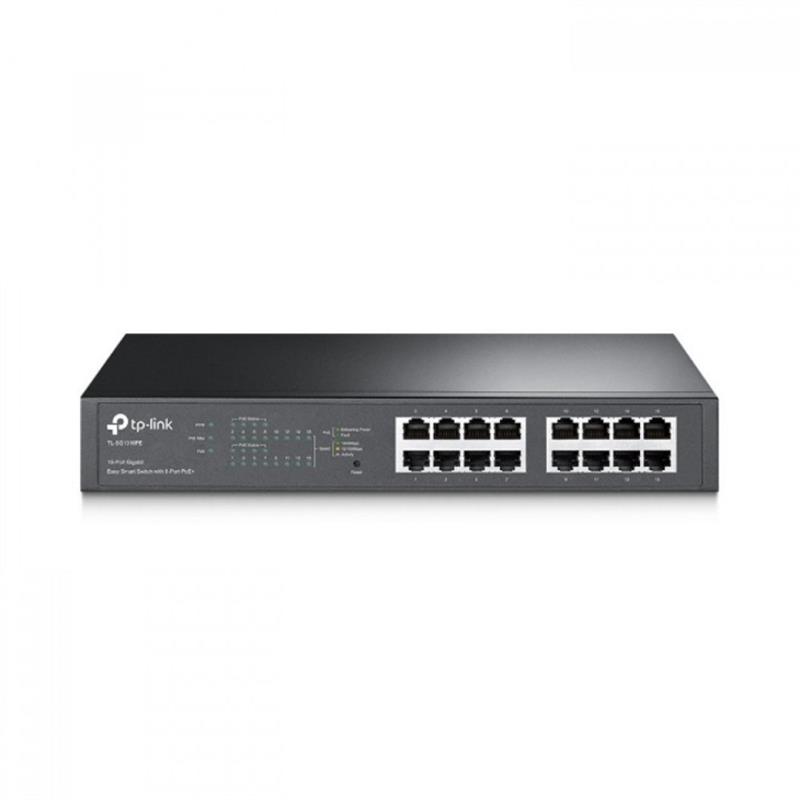 TP-LINK TL-SG1016PE netwerk-switch Managed Gigabit Ethernet (10/100/1000) Zwart Power over Ethernet (PoE)