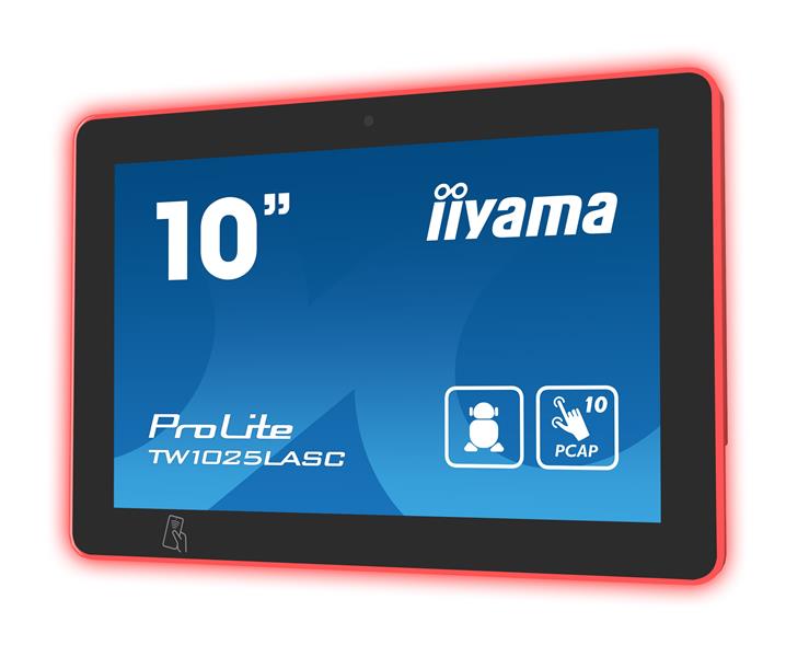 iiyama TW1025LASC-B1PNR beeldkrant Kiosk-ontwerp 25,6 cm (10.1"") LED Wifi 450 cd/m² HD Zwart Touchscreen Type processor Android 24/7