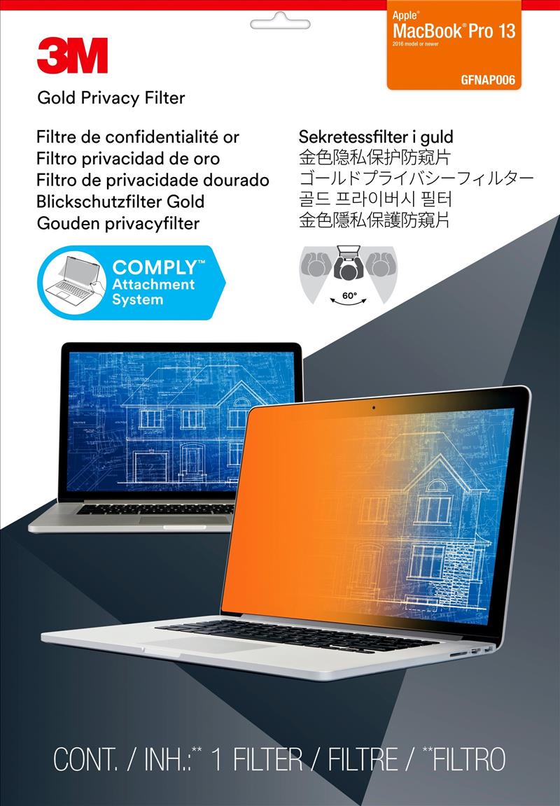 3M Gold Privacyfilter voor Apple® MacBook Pro®13” (model 2016 of nieuwer)