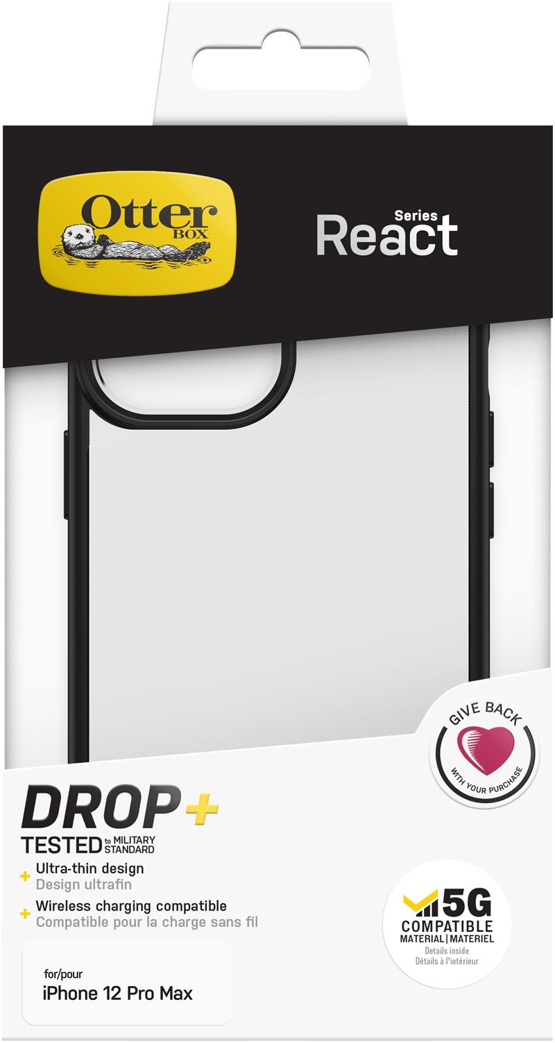 OtterBox React Series Apple iPhone 12 Pro Max Clear Black