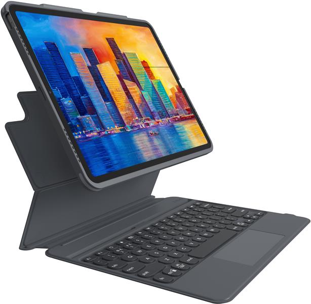 ZAGG Pro Keys Bluetooth Keyboard Case with TrackPad for Apple iPad Pro 12 9 2021 2022 QWERTY Black