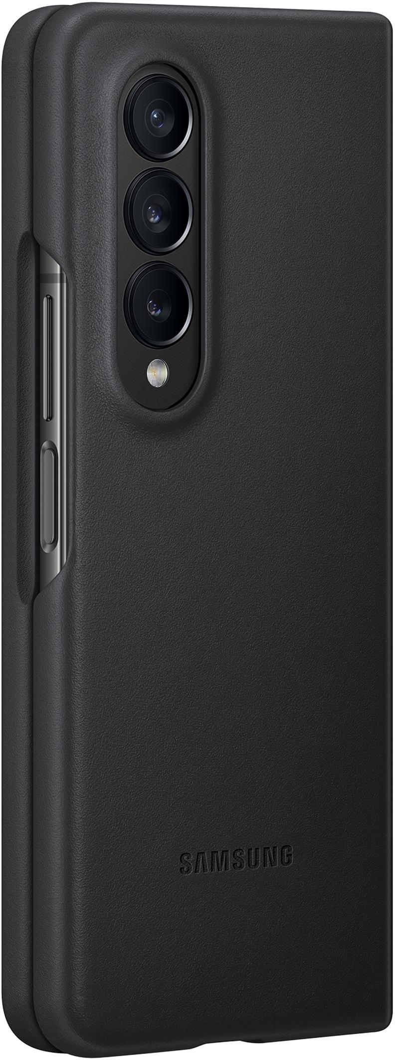  Samsung Leather Cover Galaxy Z Fold4 Black