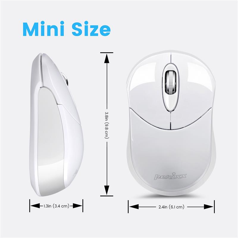 Perixx PERIMICE-802W Bluetooth mouse for PC and tablet cordless white