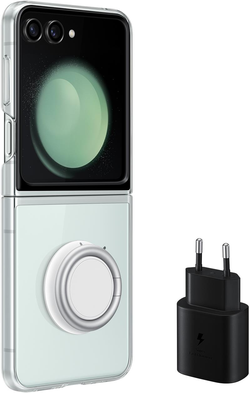 Samsung EF-XF73KKTEGWW mobiele telefoon behuizingen 17 cm (6.7"") Flip case Transparant