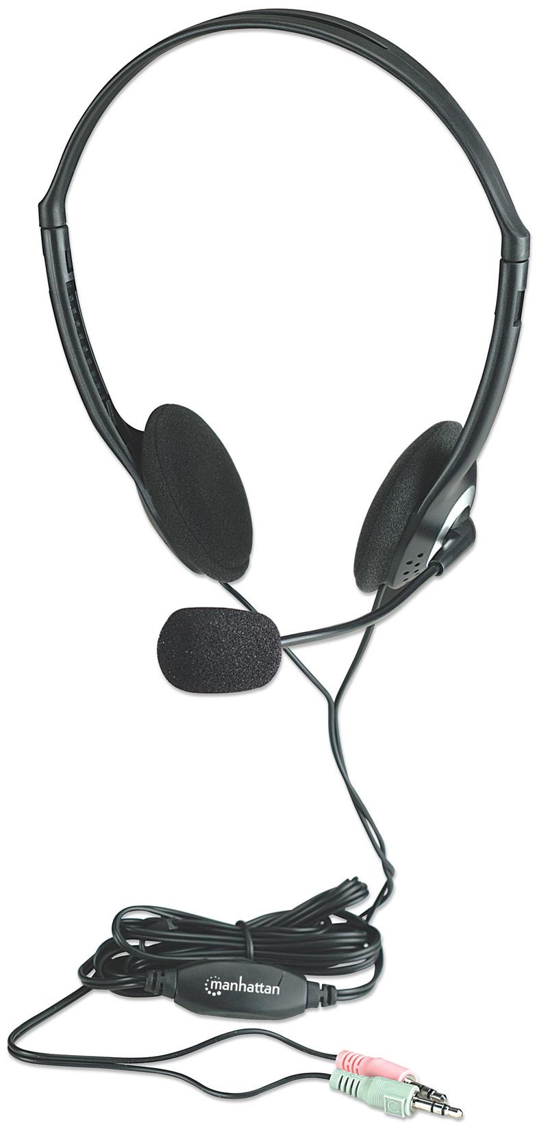 Stereo Headset - Lightweight design with microphone and in-line volume control