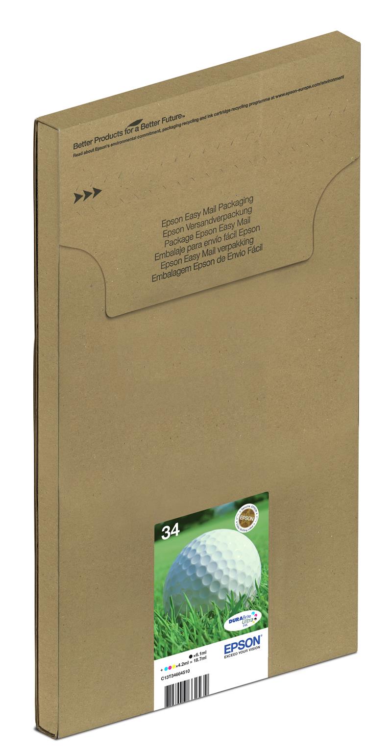 Epson Golf ball Multipack 4-clr 34 DURABrite Ultra Ink EasyMail