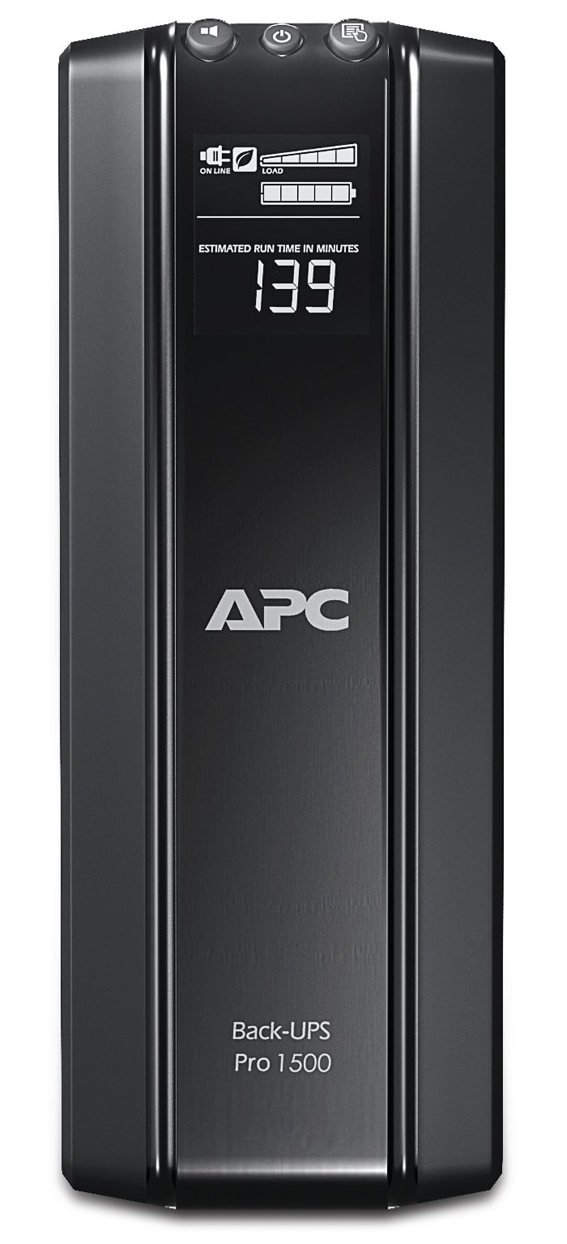 APC Back-UPS Pro 1500VA noodstroomvoeding 10x C13 uitgang, USB, uitbreidbare runtime