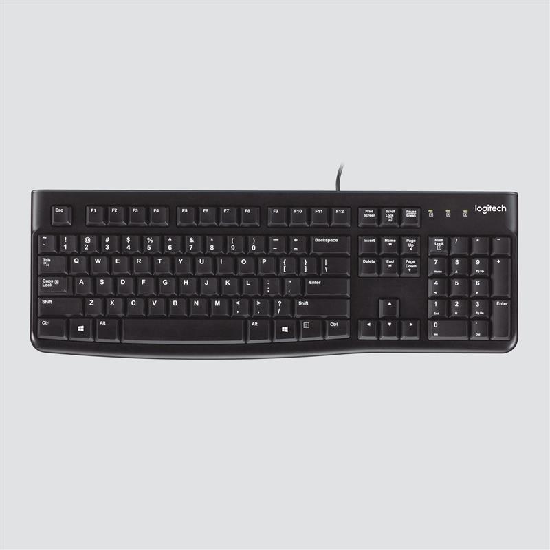 Logitech K120 Corded Keyboard toetsenbord USB QWERTZ Zwitsers Zwart