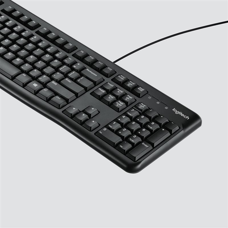 Logitech K120 Corded Keyboard toetsenbord USB QWERTZ Zwitsers Zwart