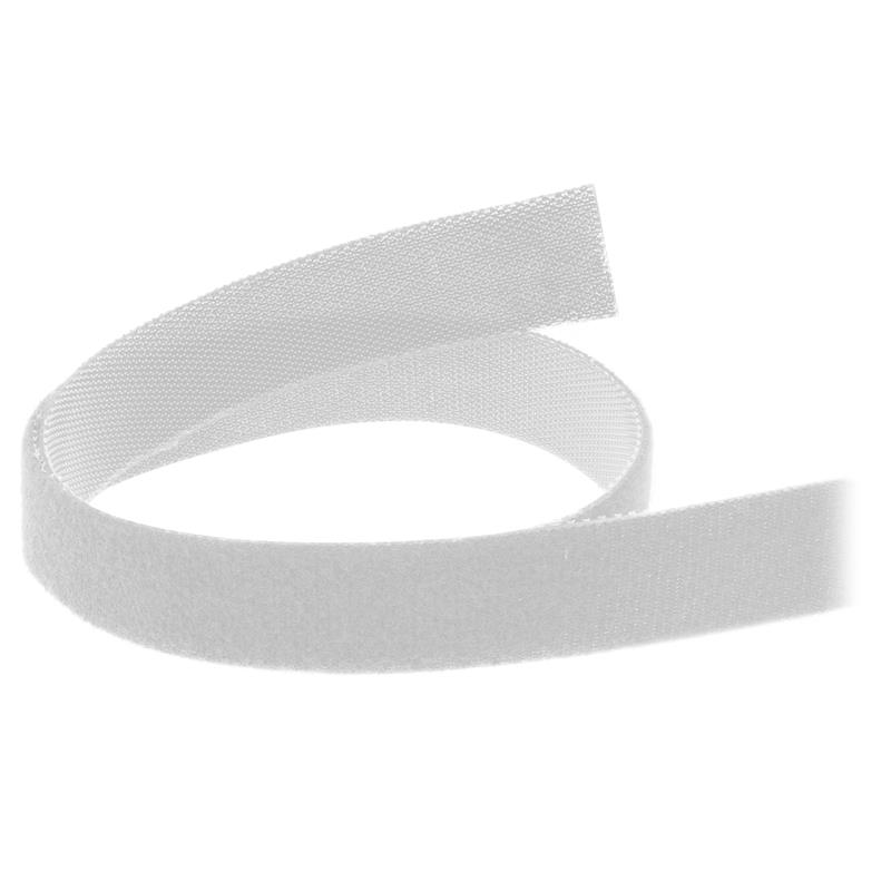 InLine Cable Ties with hook-and-loop fastener band 16mm white 10m