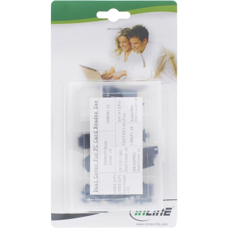 InLine Dust Cover Set for Front Panel and Card Reader 30pcs 