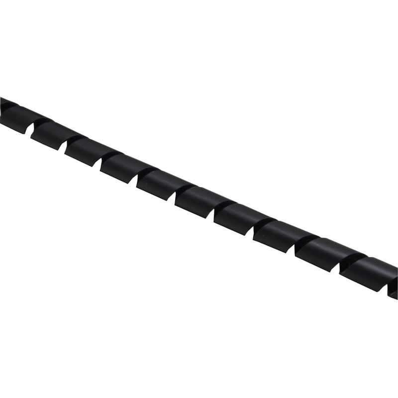 InLine spiraalband 10m zwart 18mm