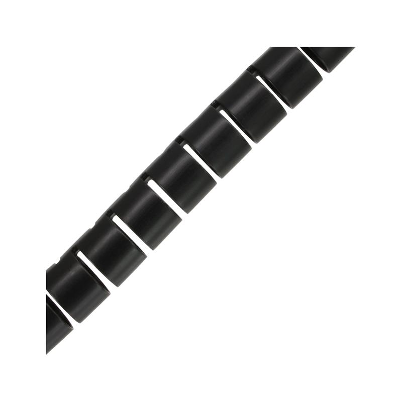 InLine spiraalband 10m zwart 15mm