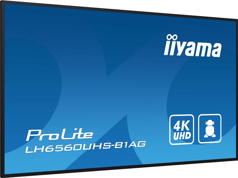 iiyama PROLITE Digitaal A-kaart 165,1 cm (65"") LED Wifi 500 cd/m² 4K Ultra HD Zwart Type processor Android 11 24/7