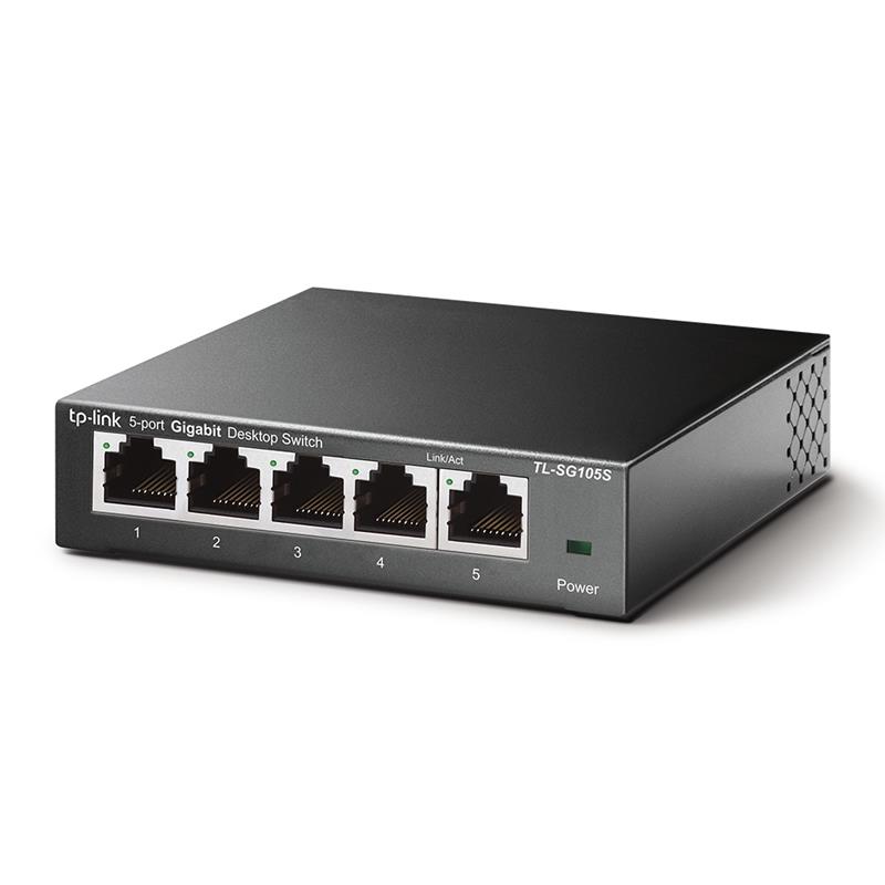 TP-LINK TL-SG105S Unmanaged L2 Gigabit Ethernet (10/100/1000) Zwart
