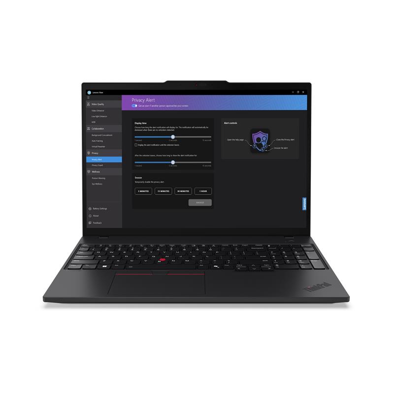 Lenovo ThinkPad T16 Intel Core Ultra 7 155U Laptop 40,6 cm (16"") 32 GB DDR5-SDRAM 1 TB SSD Wi-Fi 6E (802.11ax) Windows 11 Pro Zwart