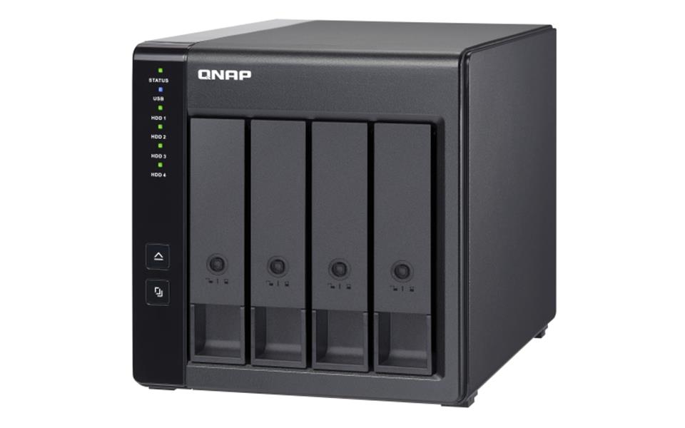 QNAP TR-004 behuizing voor opslagstations 2.5/3.5"" HDD-/SSD-behuizing Zwart