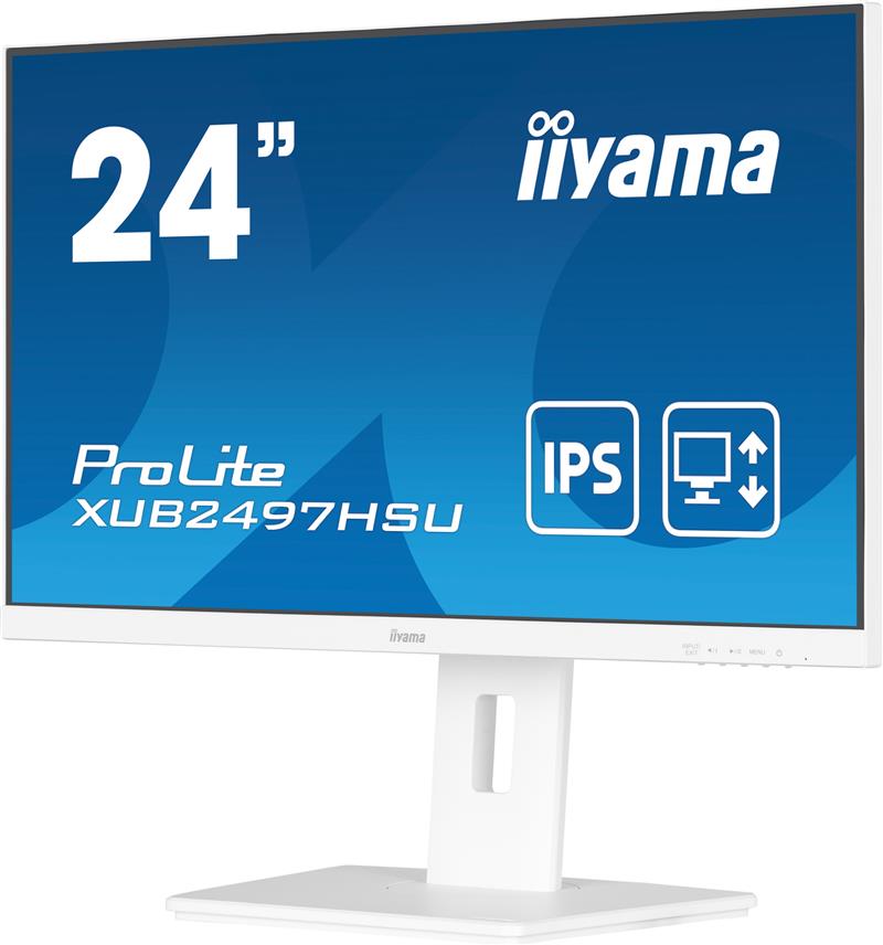 iiyama ProLite XUB2497HSU-W2 computer monitor 60,5 cm (23.8"") 1920 x 1080 Pixels Full HD LED Wit