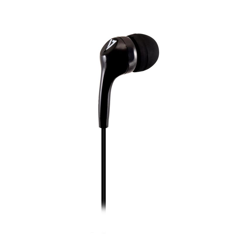 V7 HA105-3EB hoofdtelefoon/headset Bedraad In-ear Muziek Zwart